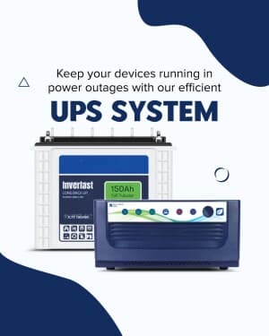 Inverter, UPS, & Batteries business template