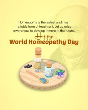 World Homeopathy Day Facebook Poster