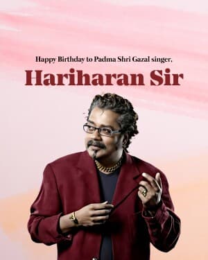 Hariharan Birthday event poster