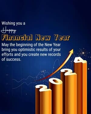 Financial New Year event poster