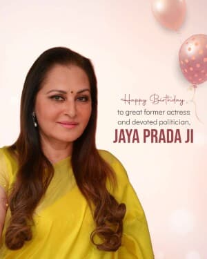 Jaya Prada Birthday event poster