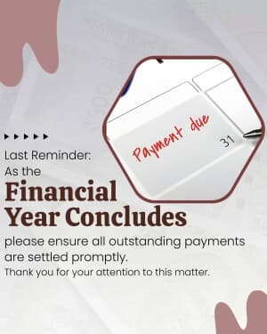 Payment Clear - Financial year poster