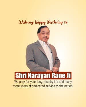 Narayan Rane Birthday image