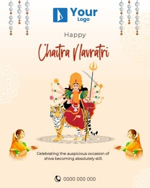 Chaitra Navratri Wishes Social Media poster