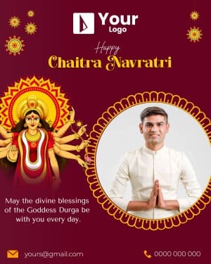 Chaitra Navratri Wishes Facebook Poster