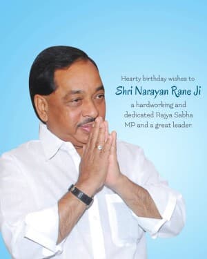 Narayan Rane Birthday flyer