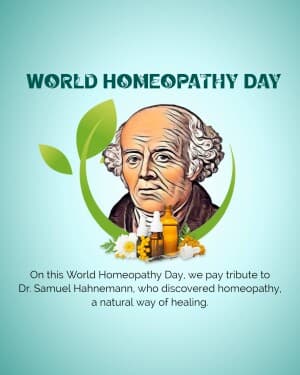 World Homeopathy Day poster Maker