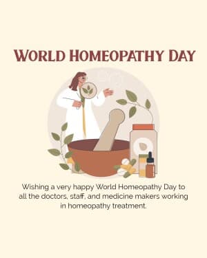 World Homeopathy Day event advertisement