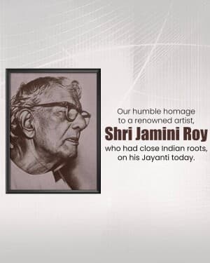 Jamini Roy Jayanti event poster