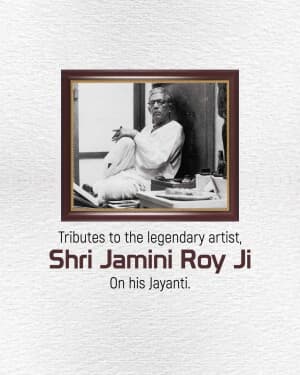 Jamini Roy Jayanti poster