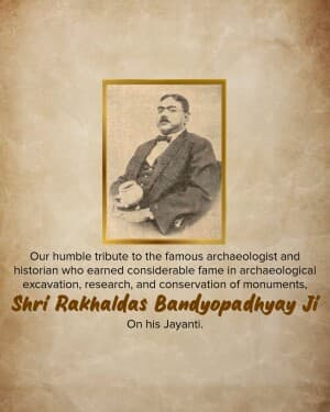 Rakhaldas Bandyopadhyay Jayanti event poster