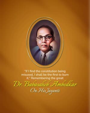 B. R. Ambedkar Jayanti / National Water Day marketing flyer