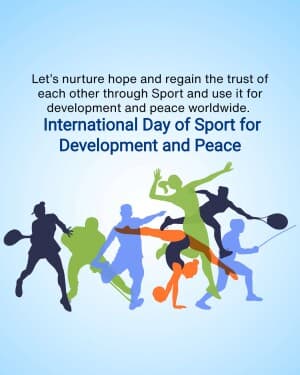 International Day of Sport for Development and Peace event poster
