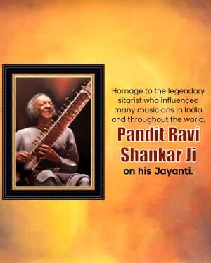 Pandit Ravi Shankar Jayanti post