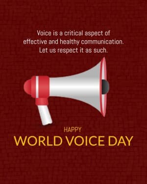 World Voice Day event advertisement