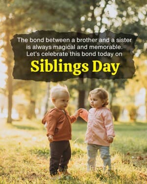 Siblings Day event poster