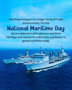 National Maritime Day event poster