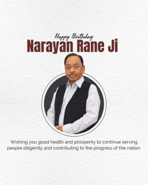 Narayan Rane Birthday poster