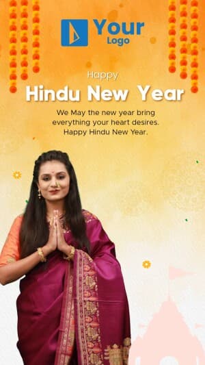 Hindu New Year Wishes Social Media template