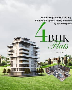 4 BHK marketing poster