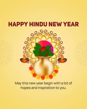 Hindu New Year event poster