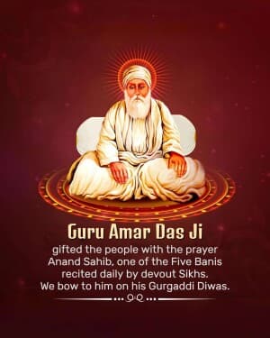Guru Amar Das Gurgaddi Diwas poster