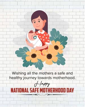 National Safe Motherhood Day flyer