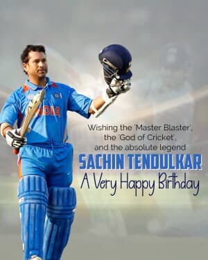 Happy Birthday | Sachin Tendulkar illustration