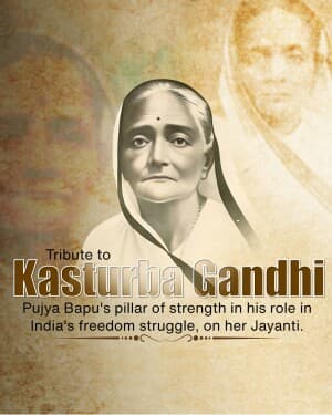 Kasturba Gandhi Jayanti post