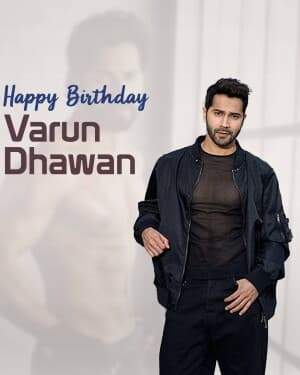 Varun Dhawan Birthday illustration