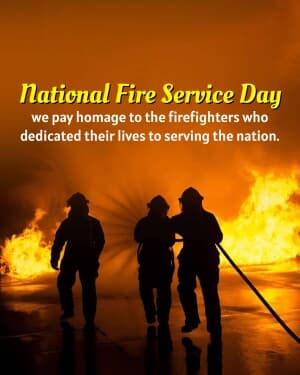 National Fire Service Day Facebook Poster