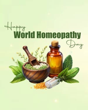 World Homeopathy Day event poster