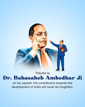 B. R. Ambedkar Jayanti / National Water Day Facebook Poster