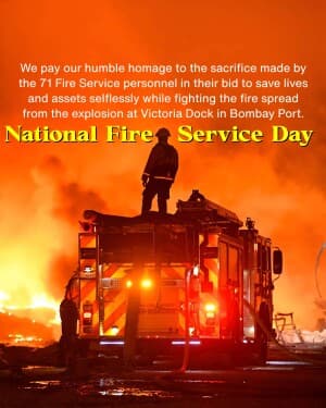 National Fire Service Day Instagram Post