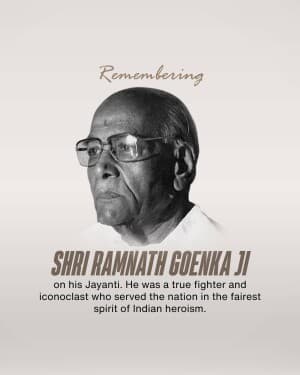 Ramnath Goenka jayanti graphic