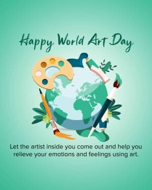 World Art Day Facebook Poster