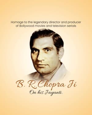 B. R. Chopra Jayanti graphic