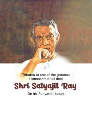 Satyajit Ray Punyatithi graphic