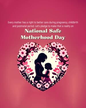 National Safe Motherhood Day poster
