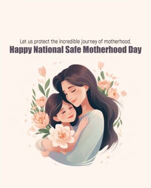 National Safe Motherhood Day event poster