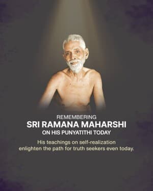 Ramana Maharshi Punyatithi event poster