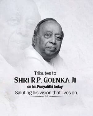 R.P Goenka Punyatithi poster