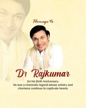 Dr. Rajkumar Birth Anniversary illustration