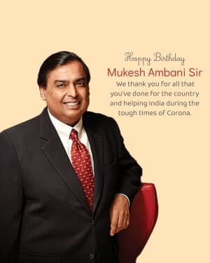 Mukesh Ambani Birthday video