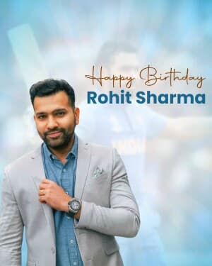 Rohit Sharma Birthday illustration