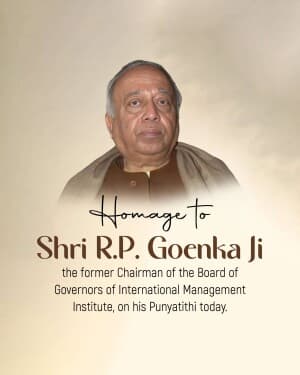 R.P Goenka Punyatithi post