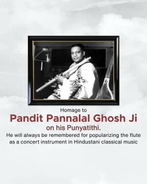Pannalal Ghosh Punyatithi image