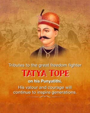 Tatya Tope Punyatithi image