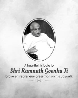 Ramnath Goenka jayanti flyer