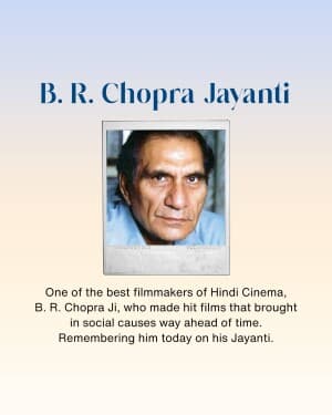 B. R. Chopra Jayanti image